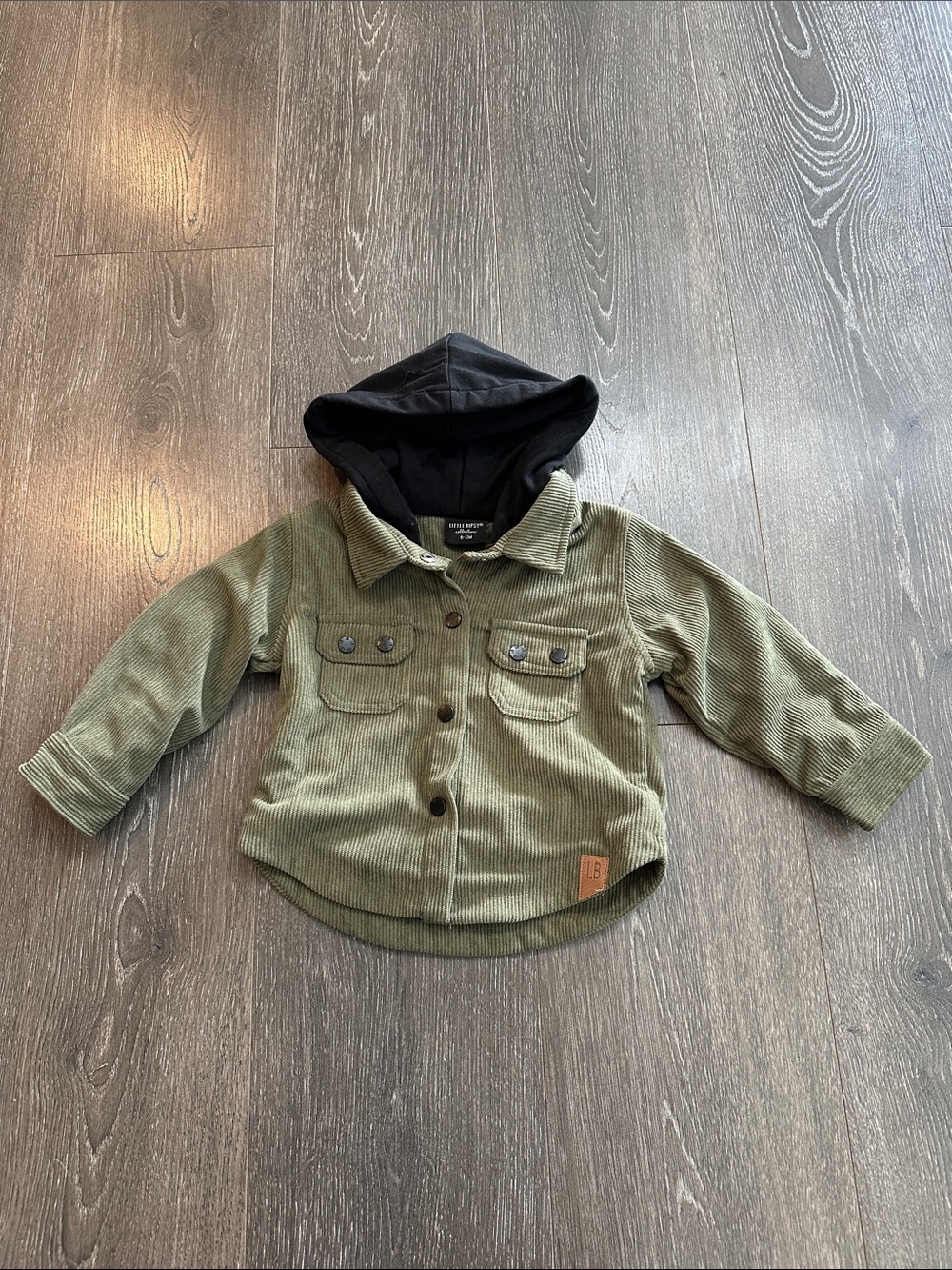 Little Bipsy Hooded Corduroy Jacket in oat